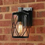 Uolfin Modern Outdoor Wall Lantern Sconce Light W/ Clear Drum Glass Shade, Black. Fixed Price $26.99.