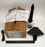 Vtg Focus Landscape Lighting Pathway Black Textured AL-01 5" China Hat. Fixed Price $50.00.