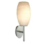 Eglo Batista 1-LIGHT Matte Nickel Wall Sconce With White Wiped Glass. Fixed Price $13.95.