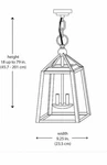 Home Decorators Blakeley Transitional 18 In. 2-LIGHT Black Outdoor Hanging. Fixed Price $72.99.