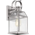 Progress Lighting Outdoor Sconce 12.75"X5.5"X6.63" 1-LIGHT Stainless+clear Glass. Fixed Price $140.00.