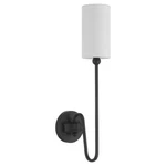Quorum Charlotte 1LT Wall Mount, Matte Black/white 597-1-59. Fixed Price $121.00.