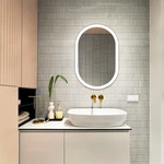 Oval Led Wall Mirror With Touch Switch For Home Decor, 24X36-INCH. Fixed Price $348.99.