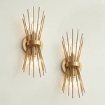 Possini Euro Janae 17"H Brass Starburst 2-LIGHT Wall Sconce Set Of. Fixed Price $299.98.