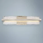 Quoizel Platinum Glacial 22" Wide Nickel - Glass Modern Led Bath Light. Fixed Price $318.99.