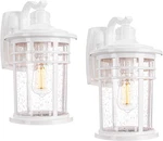 2 Pack 15" Outdoor Wall Sconces With Seeded Glass For Porch & Garage. Fixed Price $266.99.