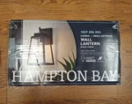 Hampton Bay Corbin Medium 13 In. Modern 1-LIGHT Black Tapered Hardwired Outdoor. Fixed Price $44.98.