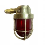 Vintage Wiska Brass Portside Wall Sconce With Red Glass Globe. Fixed Price $185.99.