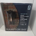 Hampton Bay Granby 12IN. 1-LIGHT Black Wall Fixture W/ Clear Glass. Fixed Price $21.88.