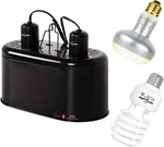 Reptile Heat Lamp Combo Pack With Dual Light Fixture, 100W Intense Baski. Fixed Price $94.97.