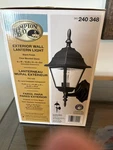 Hampton Bay Exterior Wall Lantern Lights (2) (new). Fixed Price $85.00.