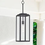 Modern Outdoor Hanging Light Fixture Mystic Black 27 1/4" Clear Glass Exterior. Fixed Price $139.99.