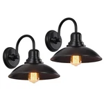 2 Pack Black Outdoor Wall Sconce, Modern Farmhouse Gooseneck Barn Light With .... Fixed Price $95.28.