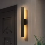 Edishine Outdoor Dimmable Led Wall Light, Brown Sconce Front. Fixed Price $69.99.