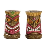 Teresa's Collections Tiki Head Garden Decor With Solar Outdoor Light, Set Of .... Fixed Price $44.69.
