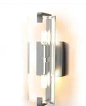Rottogoon Silver Modern Interior Wall Lamp, 2-LIGHTS Dimmable Sconce. Fixed Price $30.00.