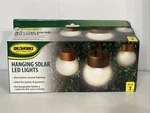 Set Of 3 Hanging Solar Led Lights New Old Stock 2012 Appx 4" Ideaworks. Fixed Price $9.99.