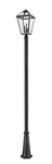 Z-lite 579PHXLR-519P Black Talbot 3-LIGHT 118"H Outdoor Single Head Post. Fixed Price $812.00.