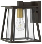 Hinkley Walker 9 1/4" High Clear Glass And Bronze Outdoor Wall Light. Fixed Price $299.00.
