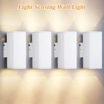 Letry 4 Pack Led Light Sensing Rectangle Waterproof Wall Sconce Outdoor Lam. Fixed Price $108.48.