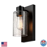 Globe Electric 60000129 1-LIGHT Outdoor Wall Sconce, Dark Bronze, Clear Seeded. Fixed Price $57.67.