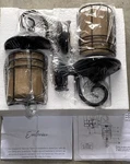 Emliviar Outdoor Wall Lantern 2 Pack Exterior Lamp Light In Black GYR3 New. Fixed Price $60.00.
