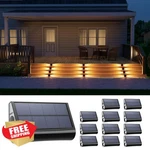 Gvshine 12 Pack Solar Stair Lights Warm White. Fixed Price $104.99.