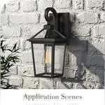 Zeyu Farmhouse Outdoor Front Porch Light 14" Exterior Wall Sconce Cast Aluminum. Fixed Price $35.00.