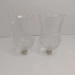 Vintage Diamond Crystal Glass Wall Sconce Shades Set Of 2 Usa Home Interiors. Fixed Price $30.00.