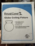 Royal Cove Ceiling Mounted Globe Light White Glass Indoor Fixture E26 671335. Fixed Price $15.00.