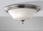Murray Feiss Cumberland 2-LIGHT Flushmount Brushed Steel Finish FM377BS. Fixed Price $150.00.