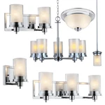 Avalon Polished Chrome Bathroom Vanity, Ceiling Lights & Chandelier Lighting. Fixed Price $218.28.
