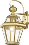 Livex Lighting 2161-02 Outdoor Wall Lantern With Clear Beveled Polished Brass. Fixed Price $187.75.