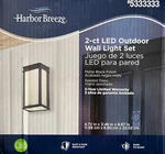 Harbor Breeze 8.67-IN Black Integrated Outdoor Wall Light. Fixed Price $55.99.