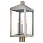 Livex Lighting 20586 Nickel Nyack 3-LIGHT 24"H Outdoor Single Head Post. Fixed Price $651.96.