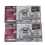 Set Of 2 Rite Lite Wireless Led Picture Light LPL601XL Brushed Metal Finish New. Fixed Price $71.58.