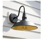 Home Decorators Bell Ridge 13 In. 1-LIGHT Black And Gold Outdoor Wall Lantern. Fixed Price $79.95.