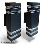 Tesjaso 2-PACK Modern Outdoor Wall Lights For Patio, Garage Porch Lantern. Fixed Price $40.84.