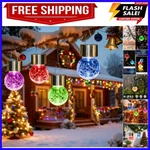 Hanging Solar Lights Outdoor, 8 Pack Decorative Cracked Glass Ball Light, Sol.... Fixed Price $37.04.