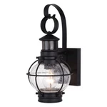 Vaxcel Chatham 1 6.75" Outdoor Motion Sensor Wall Light, Bk/seedy - T0606. Fixed Price $149.99.