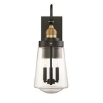 Savoy House Macauley 3LT Outdoor Wall Lantern, Vintage Black/brass 5-2068-51. Fixed Price $412.00.