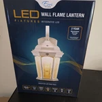 Euri Lighting EFL-130W-MD Flickering Flame Porch Light, Water Glass Open Box. Fixed Price $99.99.