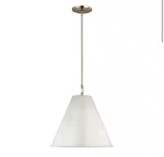 Generation Lighting Gordon 1-LIGHT Antique White Hanging Pendant Steel Shade. Fixed Price $70.00.