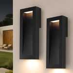 Sleek Led Outdoor Wall Light - Matte Black Exterior Fixture For Home & Patio. Fixed Price $231.99.