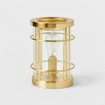 6.5" X 4.5" Edison Bulb Metal Scent Warmer Bronze - Threshold. Fixed Price $30.80.