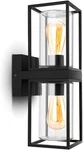 Flair 5288804012 Up And Down Outdoor Wall Sconce, Modern Black Porch Light Fixtu. Fixed Price $103.96.