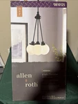 Hip 3-LIGHT Fixture, White Glass Shades,oil Rubbed Bronze Allen+roth #0810125. Fixed Price $33.15.