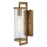 Vaxcel Morgan Park 16" Outdoor Wall Light, Warm Brass/clear - T0791. Fixed Price $112.99.