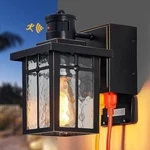 Myhaptim Dusk To Dawn Motion Sensor Outdoor Porch Light With Gfci Outlet Waterpr. Fixed Price $40.00.