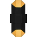 Quoizel Chasm Integrated Led 15 Inch Matte Black Gold Outdoor Wall Lantern. Fixed Price $199.00.